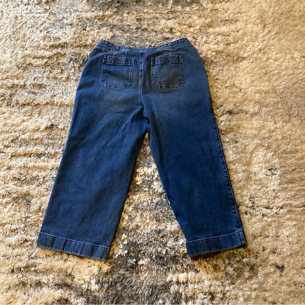 TALBOTS Wide Leg Crop Jeans Medium Wash Women’s 8P - Picture 6 of 8